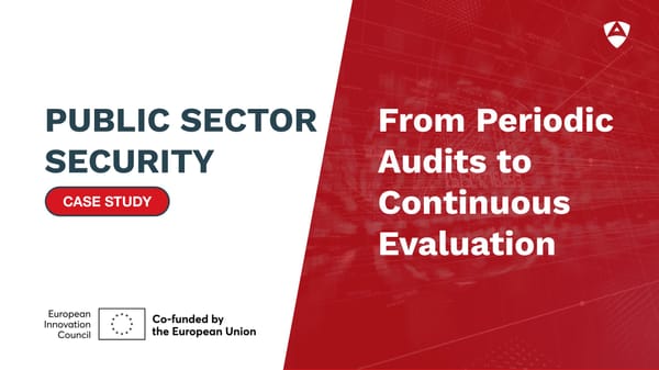 Public Sector Security case study cover showing “From Periodic Audits to Continuous Evaluation”, about NIS2 cybersecurity automation in local government.
